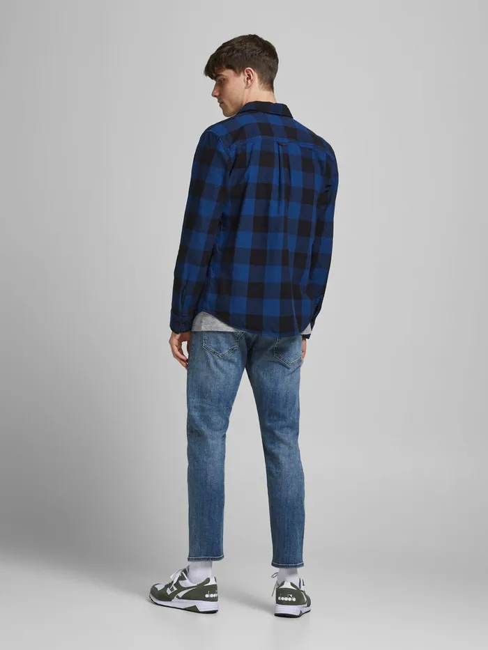 Jeans JACK and JONES Mens GLENN ROYAL R233 RDD SLIM FIT JEANS Blue Blue Denim