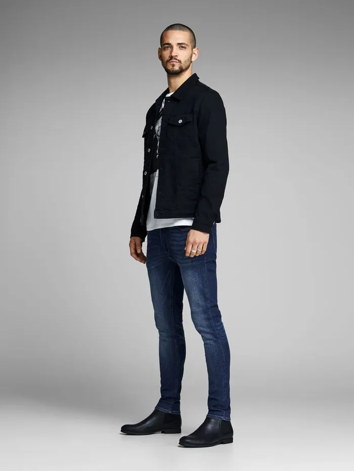 Jeans JACK and JONES Mens LIAM ORIGINAL AM 014 SKINNY FIT JEANS Blue Blue Denim