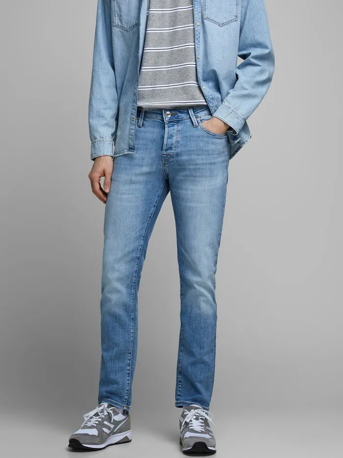 Jeans JACK and JONES Mens TIM ICON AM 967 50SPS SLIMSTRAIGHT FIT JEANS Blue Blue Denim Jeans JACK and JONES Mens TIM ICON AM 967 50SPS SLIMSTRAIGHT FIT JEANS Blue Blue Denim