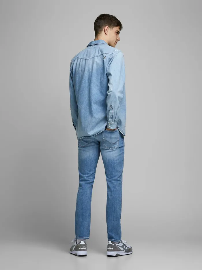 Jeans JACK and JONES Mens TIM ICON AM 967 50SPS SLIMSTRAIGHT FIT JEANS Blue Blue Denim