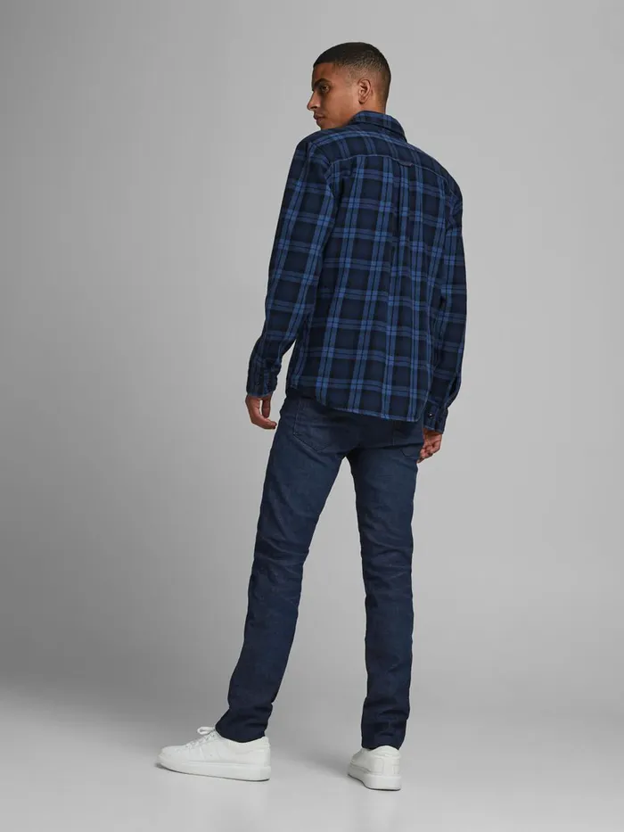 Jeans JACK and JONES Mens TIM ICON JJ 265 SLIMSTRAIGHT FIT JEANS Blue Blue Denim