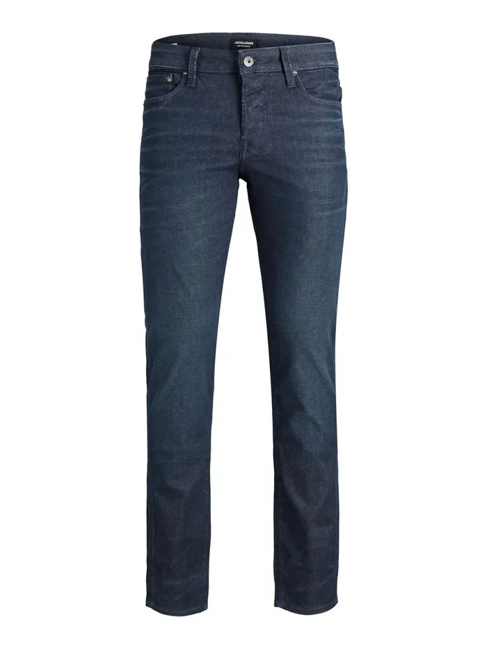Jeans JACK and JONES Mens TIM ICON JJ 265 SLIMSTRAIGHT FIT JEANS Blue Blue Denim