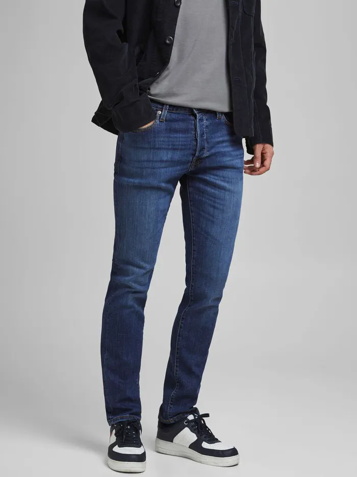 Jeans JACK and JONES Mens TIM VINTAGE AM 605 SLIMSTRAIGHT FIT JEANS Blue Blue Denim Jeans JACK and JONES Mens TIM VINTAGE AM 605 SLIMSTRAIGHT FIT JEANS Blue Blue Denim