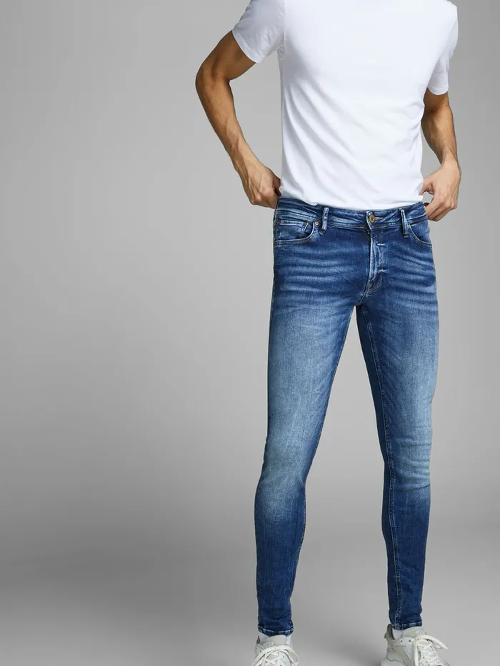 Jeans JACK and JONES Mens TOM ORIGINAL JOS 510 50SPS SKINNY FIT JEANS Blue Blue Denim