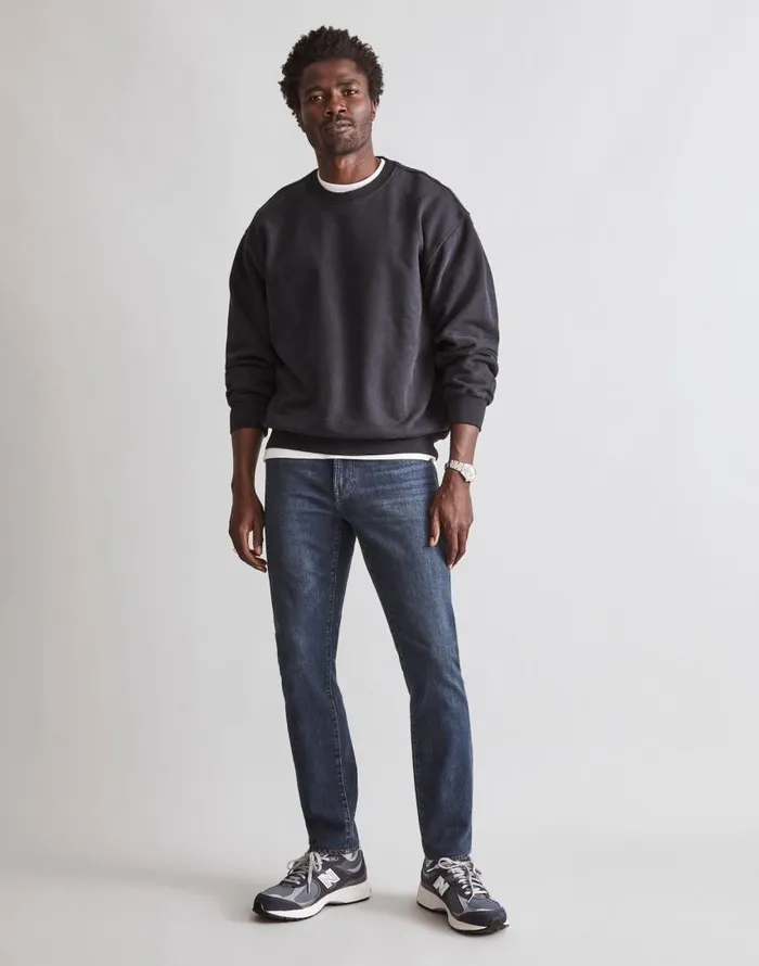 Jeans Men Madewell Athletic Slim Jeans COOLMAX Denim Edition Leeward Wash