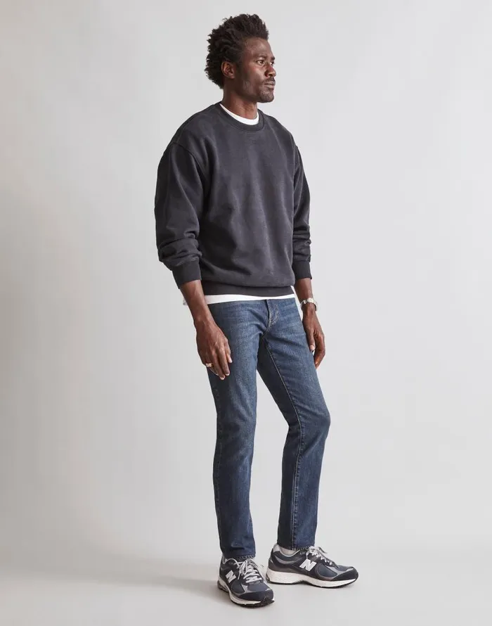 Jeans Men Madewell Athletic Slim Jeans COOLMAX Denim Edition Leeward Wash