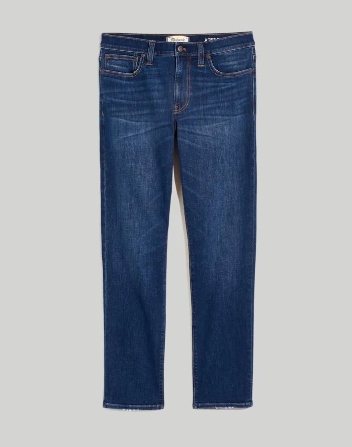 Jeans Men Madewell Athletic Slim Jeans COOLMAX Denim Edition Leeward Wash