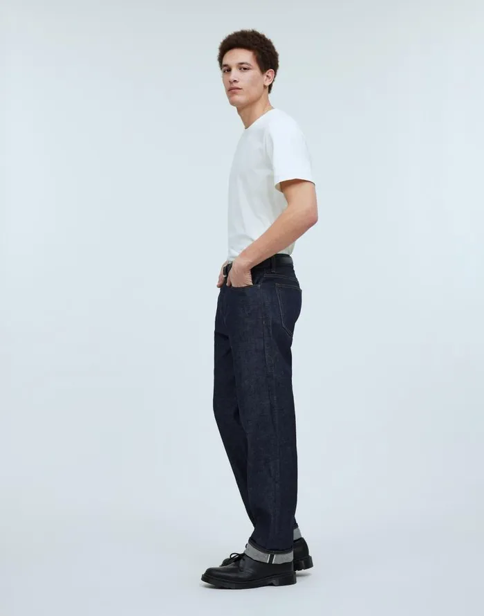 Jeans Men Madewell Vintage Relaxed Straight Jeans In Raw Selvedge Raw Selvedge