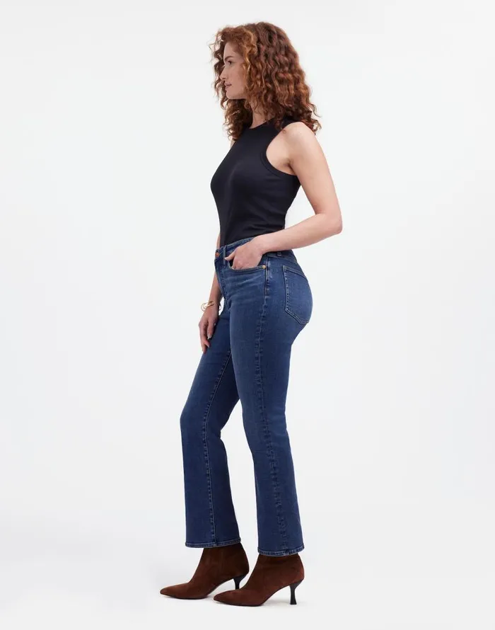 Jeans Women Madewell Curvy Kick Out Crop Jeans In Lenoir Wash Lenoir Wash