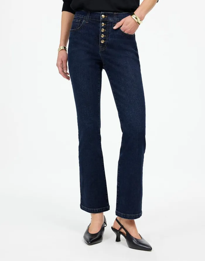 Jeans Women Madewell Kick Out Crop Jeans Larkspur