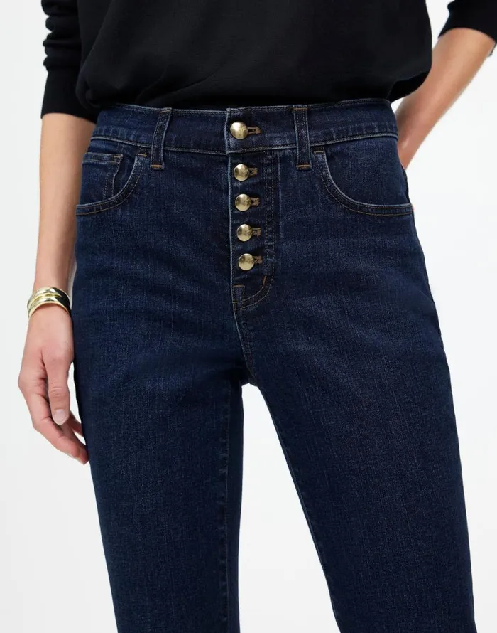 Jeans Women Madewell Kick Out Crop Jeans Larkspur