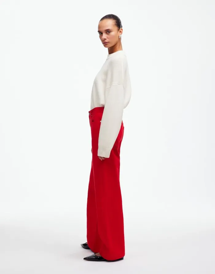 Jeans Women Madewell LowSlung Baggy Jeans Bright Cherry
