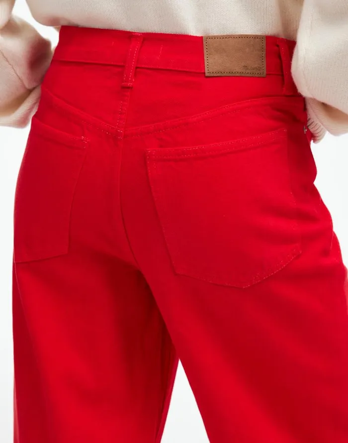 Jeans Women Madewell LowSlung Baggy Jeans Bright Cherry
