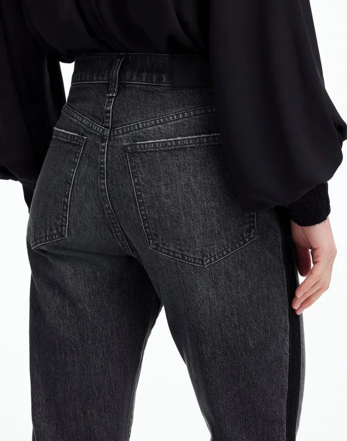 Jeans Women Madewell The 03990s Straight Jean In Rojas Wash Tux Stripe Edition Rojas Wash