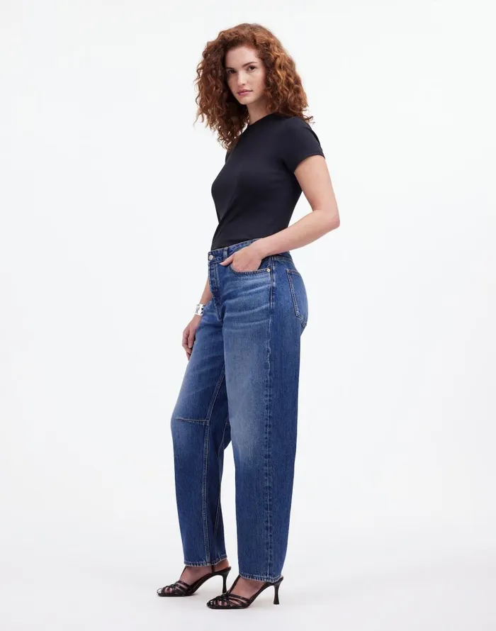 Jeans Women Madewell The Curvy Darted BarrelLeg Jean In Irmo Wash Irmo Wash