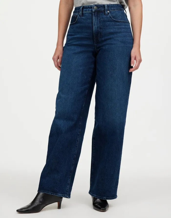 Jeans Women Madewell The Curvy Perfect Vintage WideLeg Jean Nighthawk Wash