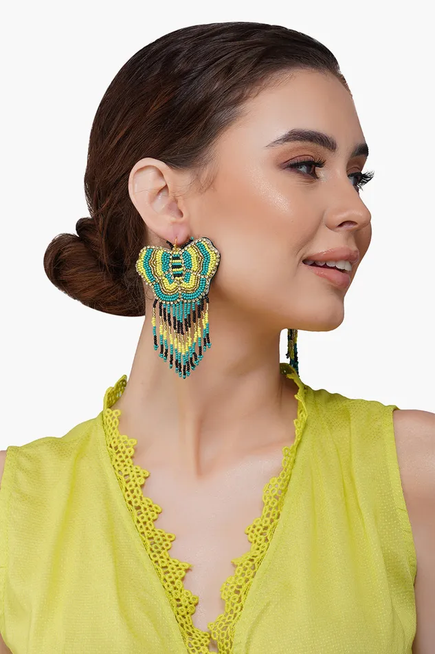 Jewelry Green Butterfly Earrings 8211 America and Beyond Women