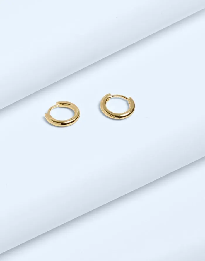 Jewelry Women Madewell DemiFine Huggie Hoop Earrings 14k Gold