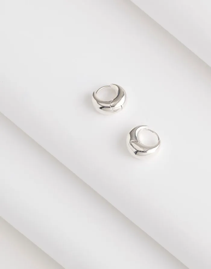 Jewelry Women Madewell DemiFine Puffy Hoop Earrings Sterling Silver