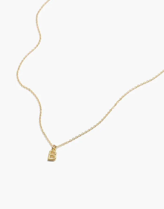Jewelry Women Madewell Katie Dean Jewelry Initial Necklace Letter B