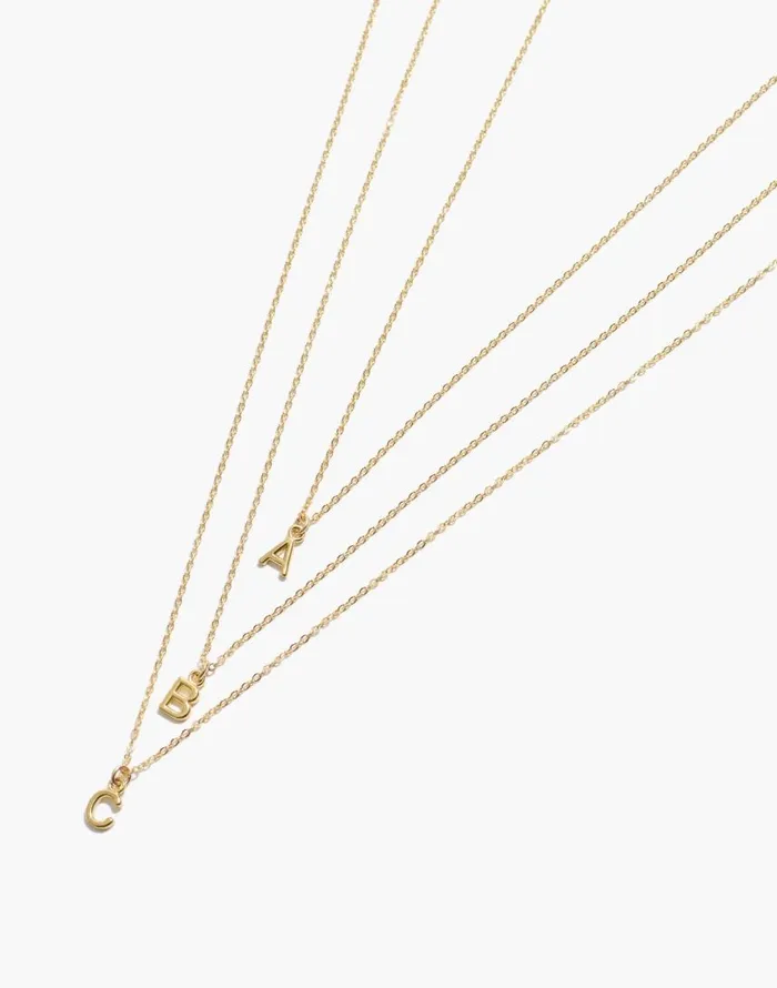 Jewelry Women Madewell Katie Dean Jewelry Initial Necklace Letter B