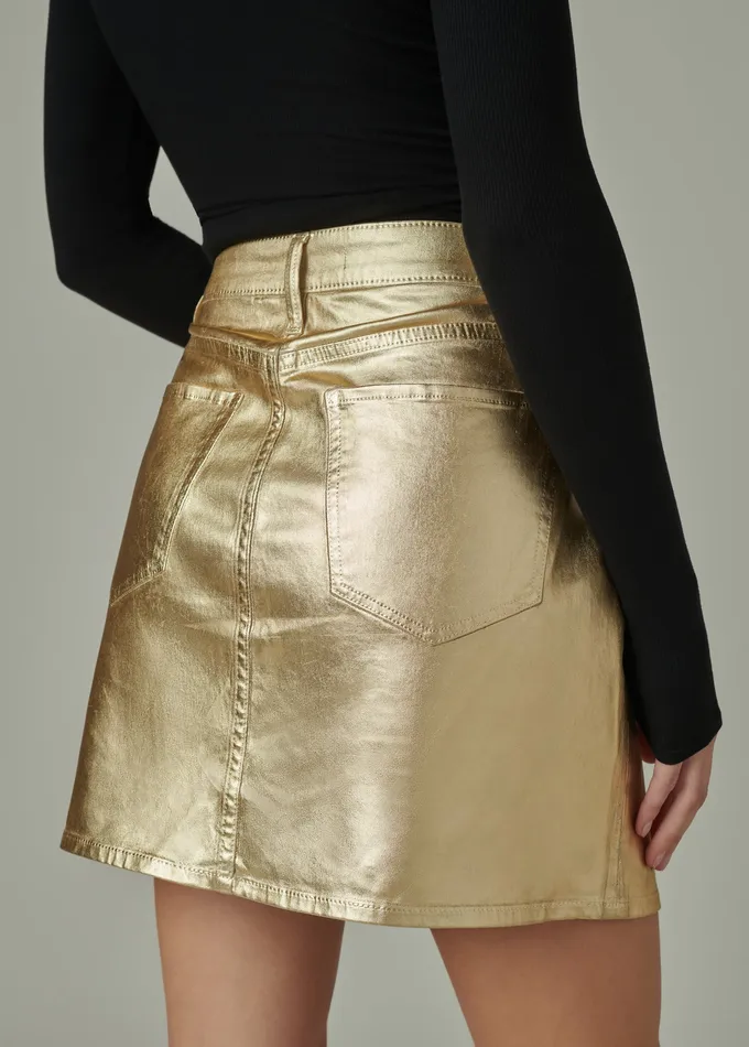 Joe8217s Jeans Skirts Women THE CARA SKIRT Gold Foil