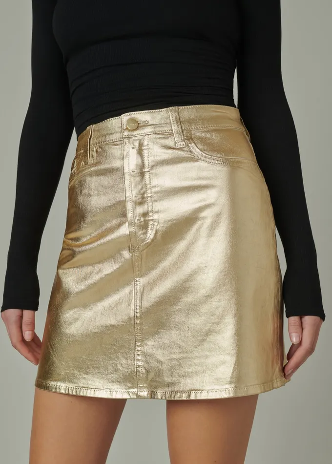 Joe8217s Jeans Skirts Women THE CARA SKIRT Gold Foil