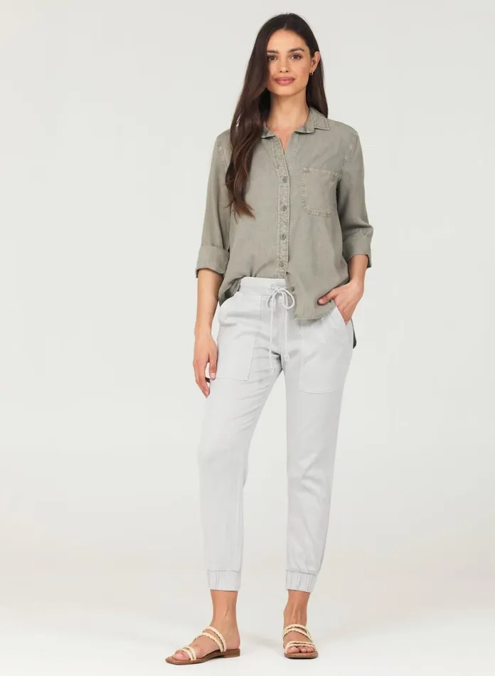 Joggers Women Bella Dahl Pocket Jogger 8211 Foggy Sky