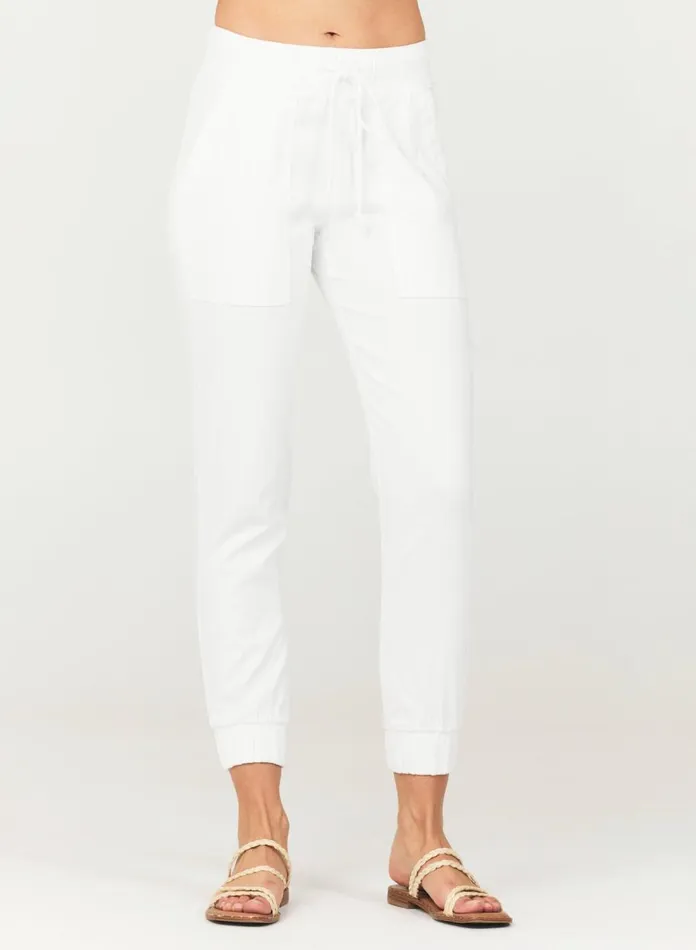 Joggers Women Bella Dahl Pocket Jogger 8211 White Joggers Women Bella Dahl Pocket Jogger 8211 White