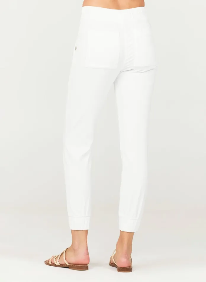 Joggers Women Bella Dahl Pocket Jogger 8211 White Joggers Women Bella Dahl Pocket Jogger 8211 White