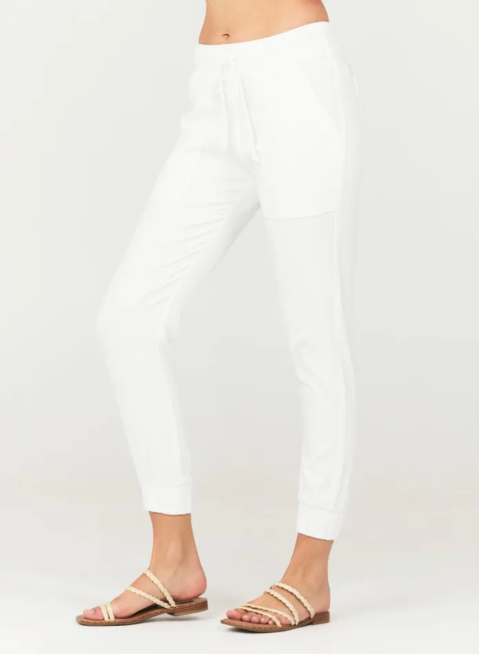 Joggers Women Bella Dahl Pocket Jogger 8211 White Joggers Women Bella Dahl Pocket Jogger 8211 White