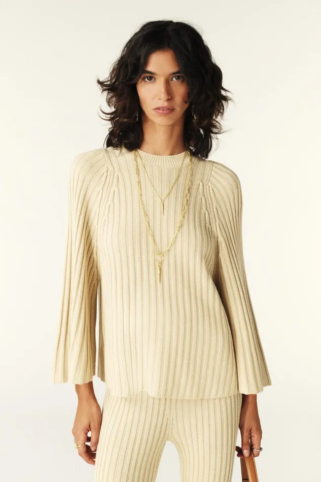 Jumper Jobert Beige Women Baandsh Sweaters and Cardigans