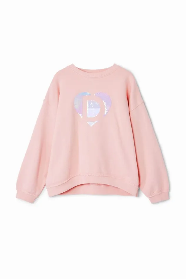 Jumpers And Sweatshirts Kids Desigual Desigual Heart Sweatshirt Red