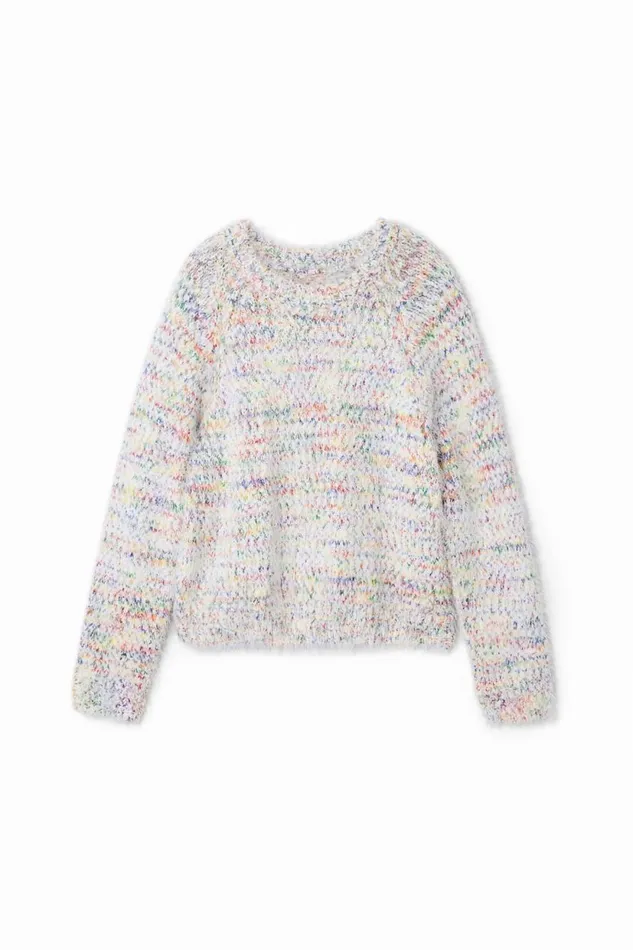 Jumpers And Sweatshirts Kids Desigual Marled Sweater White