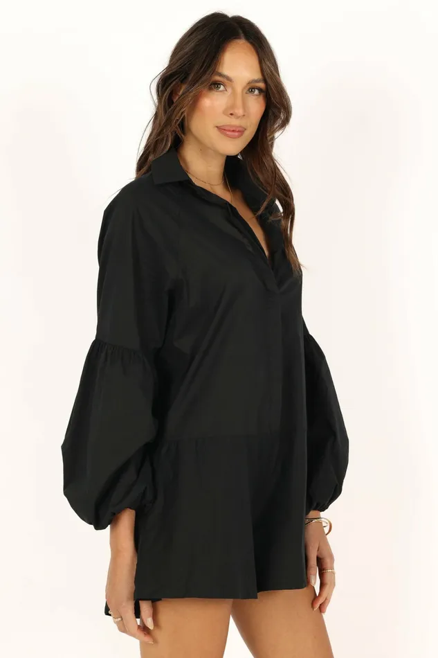 Jumpsuits and Rompers Elsa Romper Black 8211 Petal and Pup Women
