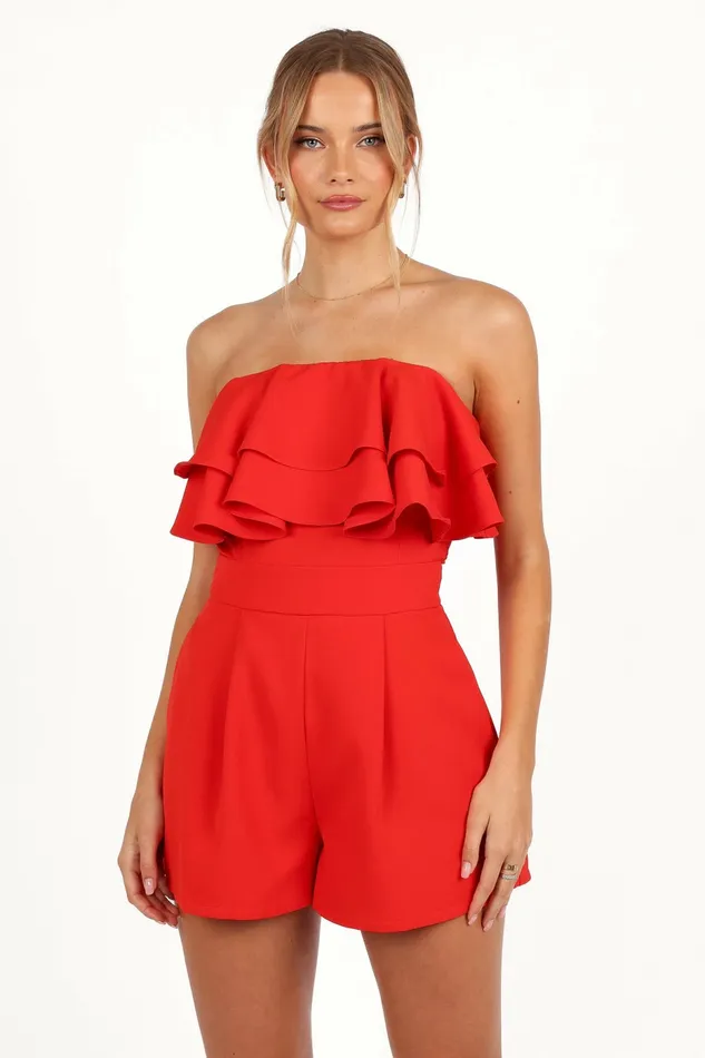 Jumpsuits and Rompers Petal and Pup Women Elliott Romper Red