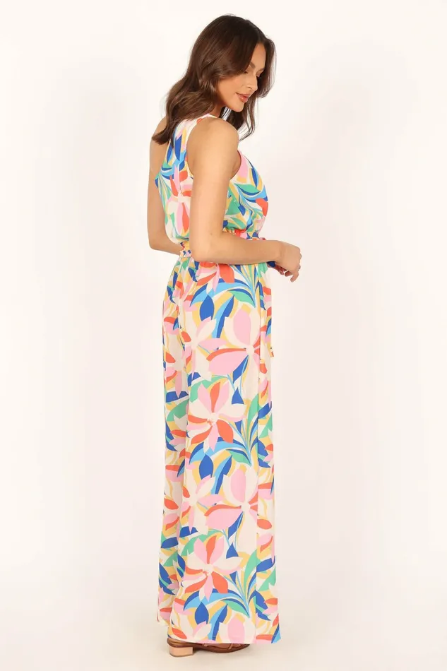 Jumpsuits and Rompers Women Belinda One Shoulder Jumpsuit Floral Petal and Pup