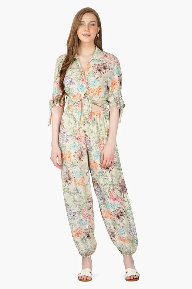 Jumpsuits Leo Jungle Printed Jumpsuit America and Beyond Women