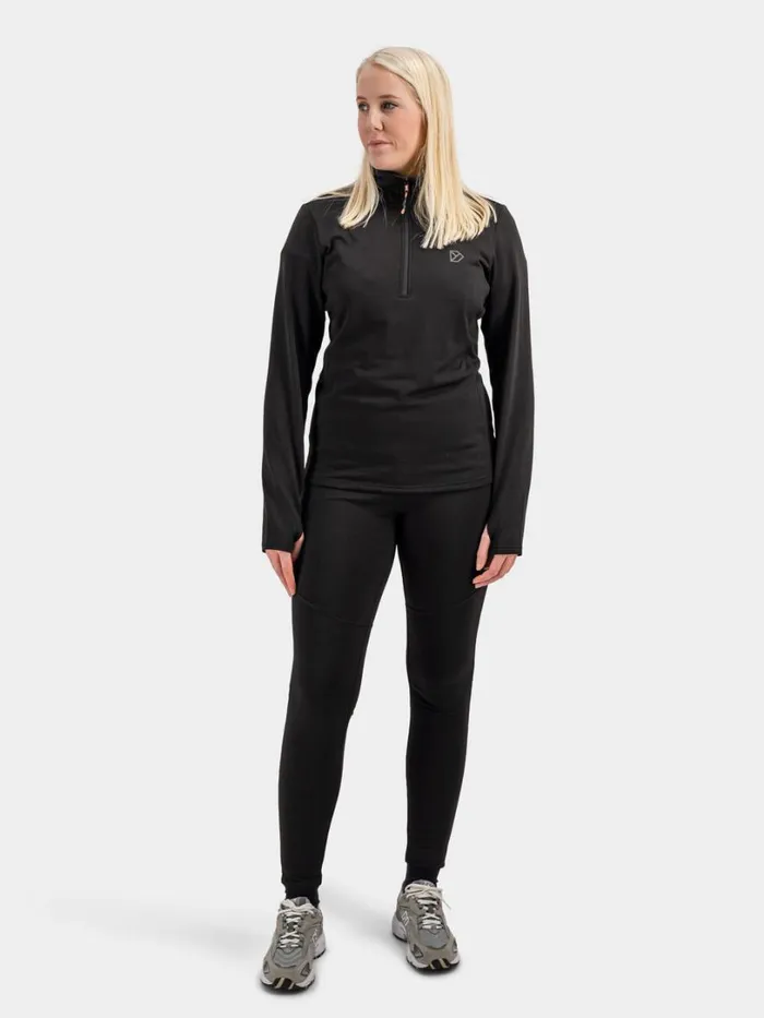Kajsa Midlayer Pants Black Women Didriksons Walking Trousers Kajsa Midlayer Pants Black Women Didriksons Walking Trousers