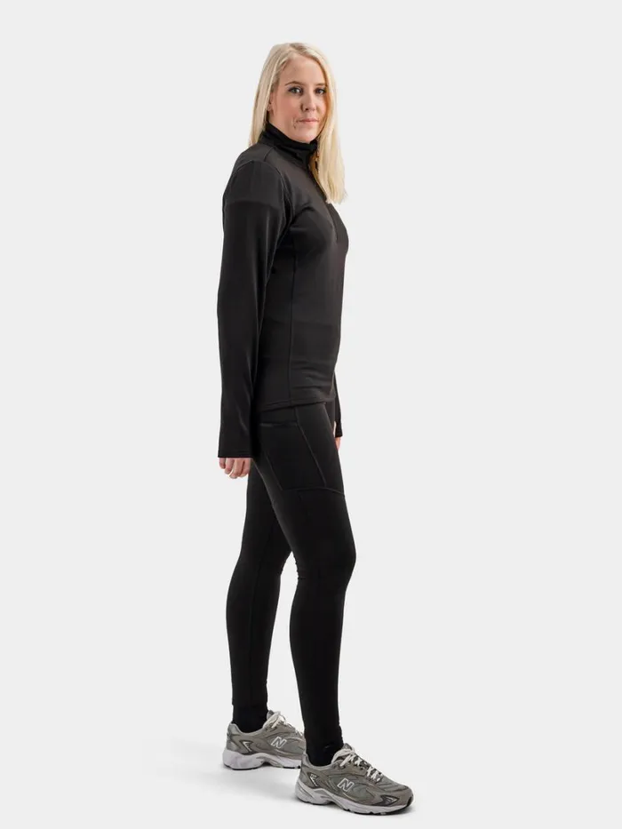 Kajsa Midlayer Pants Black Women Didriksons Walking Trousers Kajsa Midlayer Pants Black Women Didriksons Walking Trousers