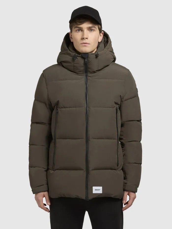 KHUJO Jacke ROAN Khaki Khaki Men Puffer Jackets