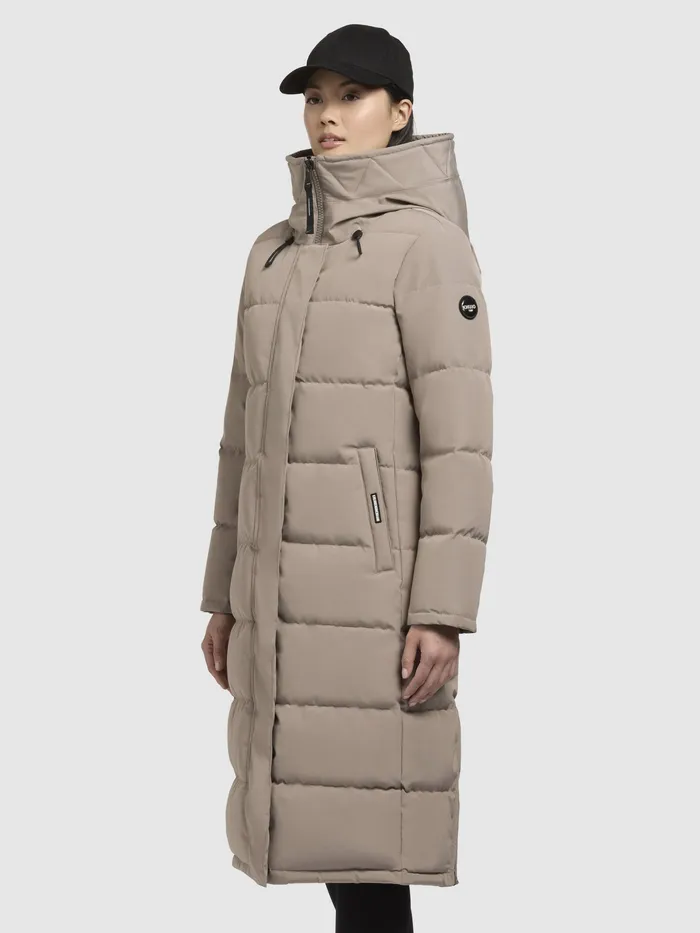 KHUJO Mantel DEVION Graubeige Graubeige Women Quilted Coats