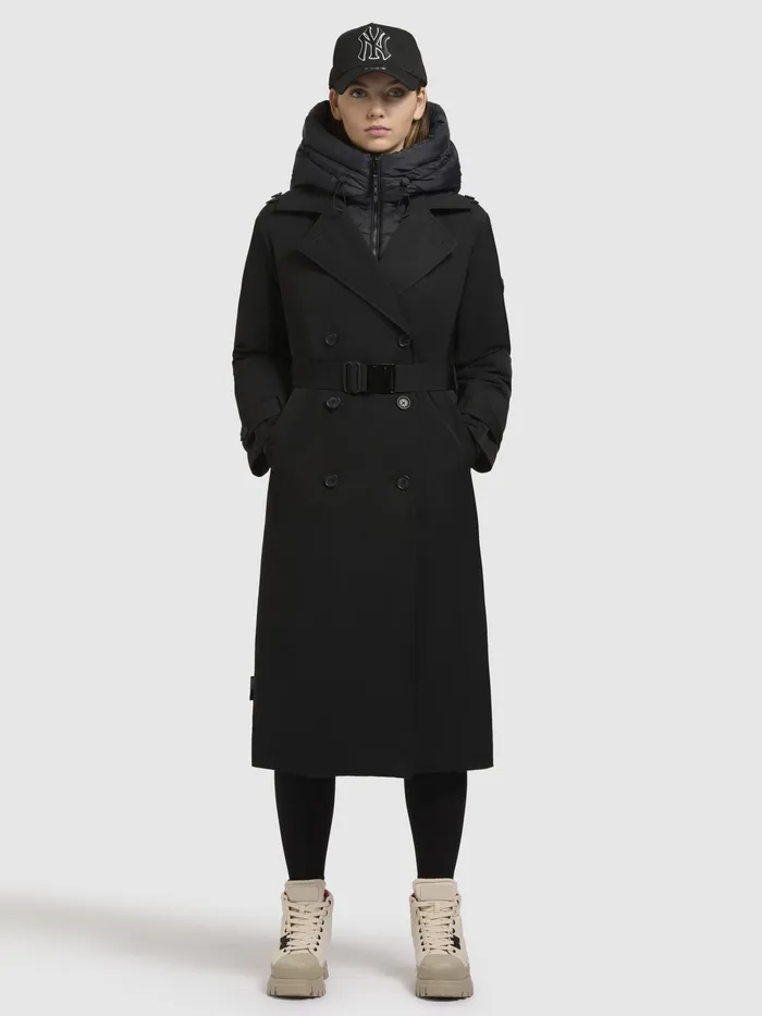 KHUJO Mantel ELENA Schwarz Schwarz Women Trench Coats