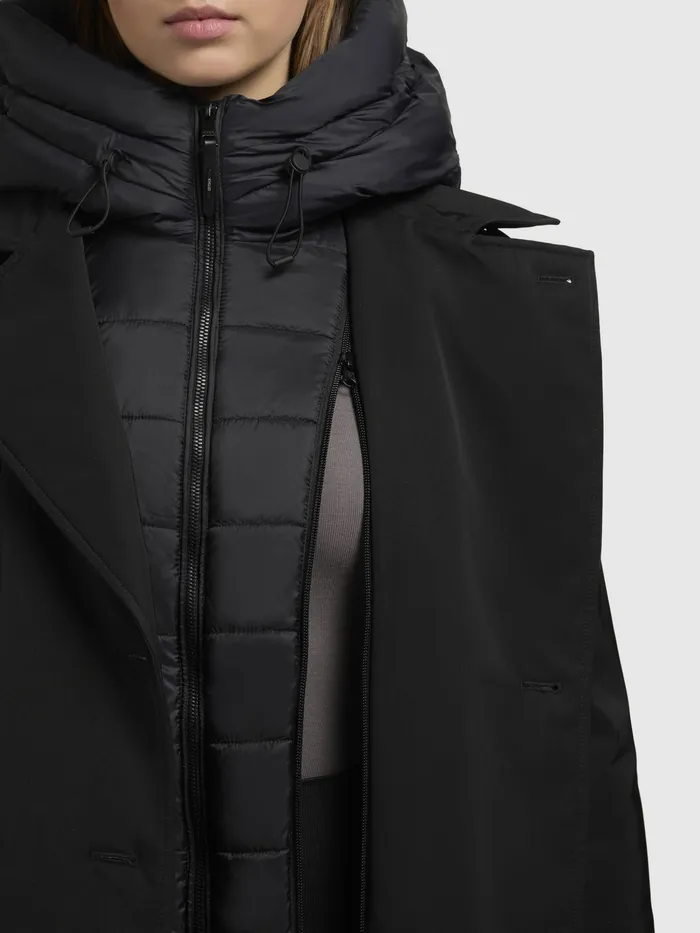 KHUJO Mantel ELENA Schwarz Schwarz Women Trench Coats