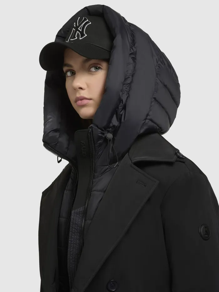 KHUJO Mantel ELENA Schwarz Schwarz Women Trench Coats