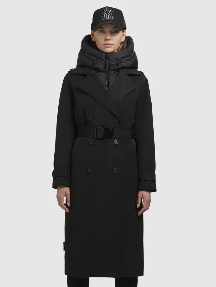 KHUJO Mantel ELENA Schwarz Schwarz Women Trench Coats