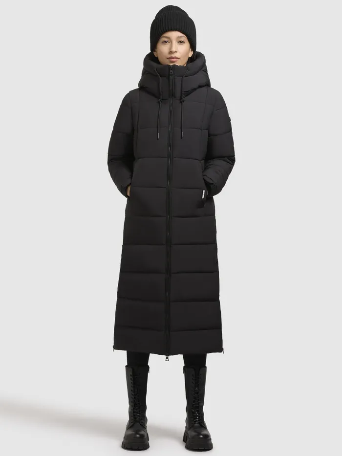 KHUJO Puffer Coats Women Mantel DERIA3 Schwarz Schwarz