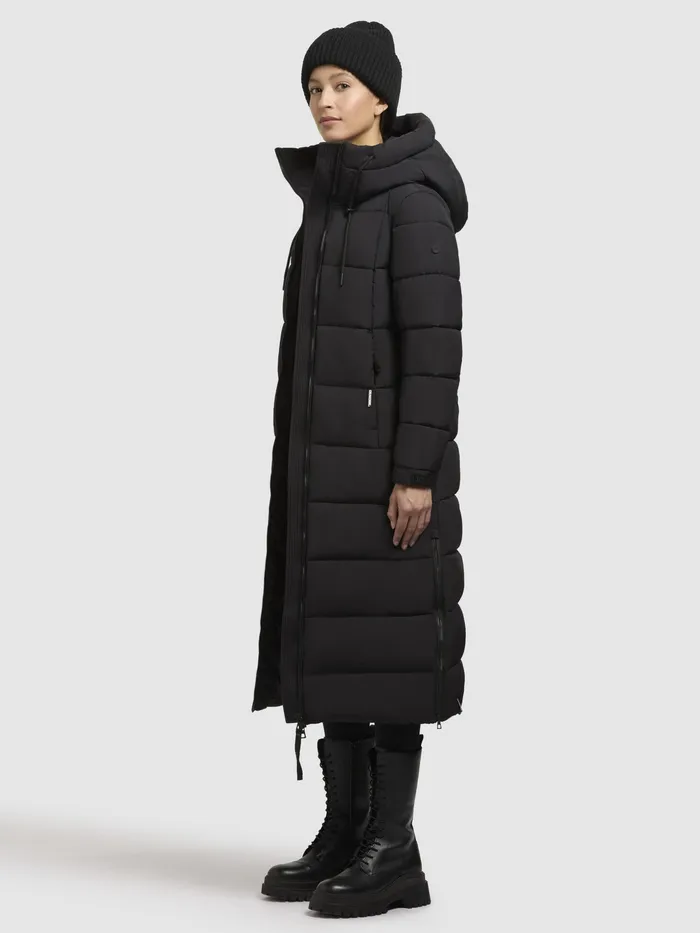 KHUJO Puffer Coats Women Mantel DERIA3 Schwarz Schwarz
