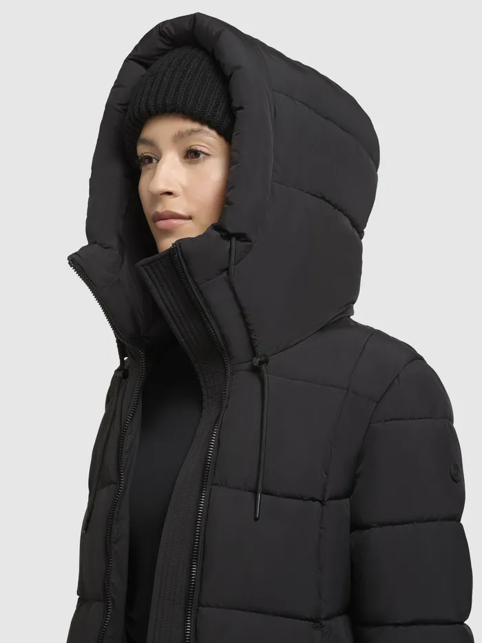 KHUJO Puffer Coats Women Mantel DERIA3 Schwarz Schwarz