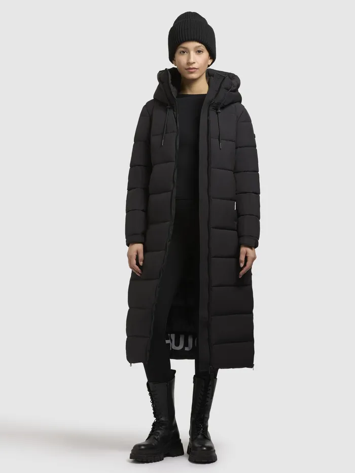 KHUJO Puffer Coats Women Mantel DERIA3 Schwarz Schwarz